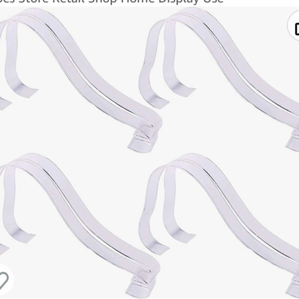 4 PAIR ACRYLIC SHOE DISPLAY INSERTS